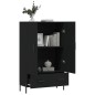 vidaXL Aparador alto madera de ingeniería negro 69,5x31x115 cm vidaXL Aparador alto madera de ingeniería negro 69,5x31x115 cm