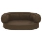 vidaXL Colchón de cama de perro ergonómico aspecto lino marrón 60x42cm vidaXL Colchón de cama de perro ergonómico aspecto lino marrón 60x42cm