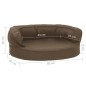 vidaXL Colchón de cama de perro ergonómico aspecto lino marrón 60x42cm vidaXL Colchón de cama de perro ergonómico aspecto lino marrón 60x42cm