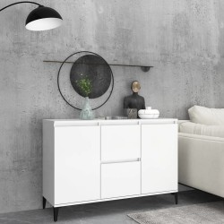 vidaXL Aparador de madera contrachapada blanco 104x35x70 cm