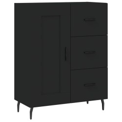 vidaXL Aparador de madera de ingeniería negro 69,5x34x90 cm