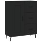 vidaXL Aparador de madera de ingeniería negro 69,5x34x90 cm vidaXL Aparador de madera de ingeniería negro 69,5x34x90 cm