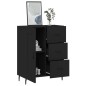 vidaXL Aparador de madera de ingeniería negro 69,5x34x90 cm vidaXL Aparador de madera de ingeniería negro 69,5x34x90 cm