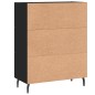vidaXL Aparador de madera de ingeniería negro 69,5x34x90 cm vidaXL Aparador de madera de ingeniería negro 69,5x34x90 cm