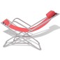 vidaXL Tumbonas reclinables 2 unidades acero rojas vidaXL Tumbonas reclinables 2 unidades acero rojas