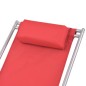 vidaXL Tumbonas reclinables 2 unidades acero rojas vidaXL Tumbonas reclinables 2 unidades acero rojas