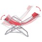 vidaXL Tumbonas reclinables 2 unidades acero rojas vidaXL Tumbonas reclinables 2 unidades acero rojas