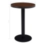 vidaXL Mesa de bistró MDF marrón oscuro 50 cm vidaXL Mesa de bistró MDF marrón oscuro 50 cm