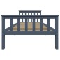 vidaXL Estructura de cama de madera maciza de pino gris 100x200 cm vidaXL Estructura de cama de madera maciza de pino gris 100x200 cm