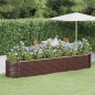 vidaXL Jardinera arriate acero recubrimiento polvo marrón 368x80x68 cm vidaXL Jardinera arriate acero recubrimiento polvo marrón 368x80x68 cm