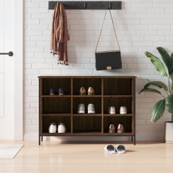 vidaXL Zapatero madera de ingeniería marrón roble 100x35x70 cm