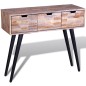vidaXL Mesa consola con 3 cajones de madera de teca reciclada vidaXL Mesa consola con 3 cajones de madera de teca reciclada