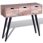 vidaXL Mesa consola con 3 cajones de madera de teca reciclada vidaXL Mesa consola con 3 cajones de madera de teca reciclada
