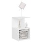 vidaXL Mesitas de noche 2 uds madera contrachapada blanco 35x35x55 cm vidaXL Mesitas de noche 2 uds madera contrachapada blanco 35x35x55 cm