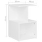 vidaXL Mesitas de noche 2 uds madera contrachapada blanco 35x35x55 cm vidaXL Mesitas de noche 2 uds madera contrachapada blanco 35x35x55 cm