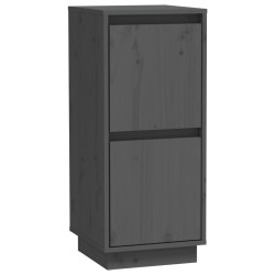 vidaXL Aparador de madera maciza de pino gris 31,5x34x75 cm