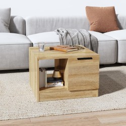 vidaXL Mesa de centro madera contrachapada roble Sonoma 50x50x36 cm