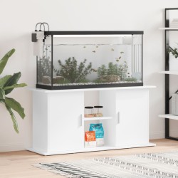 vidaXL Soporte de acuario madera ingeniería blanco brillo 121x41x58 cm