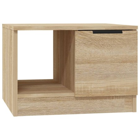 vidaXL Mesa de centro madera contrachapada roble Sonoma 50x50x36 cm