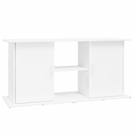 vidaXL Soporte de acuario madera ingeniería blanco brillo 121x41x58 cm