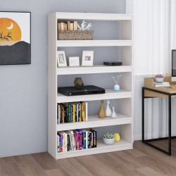 vidaXL Estantería/divisor de espacios pino blanco 100x30x167,5 cm
