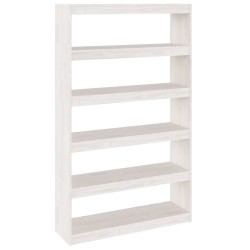 vidaXL Estantería/divisor de espacios pino blanco 100x30x167,5 cm