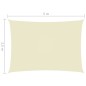 vidaXL Toldo de vela rectangular tela Oxford color crema 3,5x5 m vidaXL Toldo de vela rectangular tela Oxford color crema 3,5x5 m