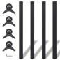 vidaXL Patas de mesa ajustables en 4 alturas negro 870 mm vidaXL Patas de mesa ajustables en 4 alturas negro 870 mm