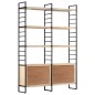 vidaXL Estantería de 4 niveles madera maciza de mango 124x30x180 cm