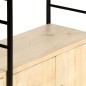 vidaXL Estantería de 4 niveles madera maciza de mango 124x30x180 cm