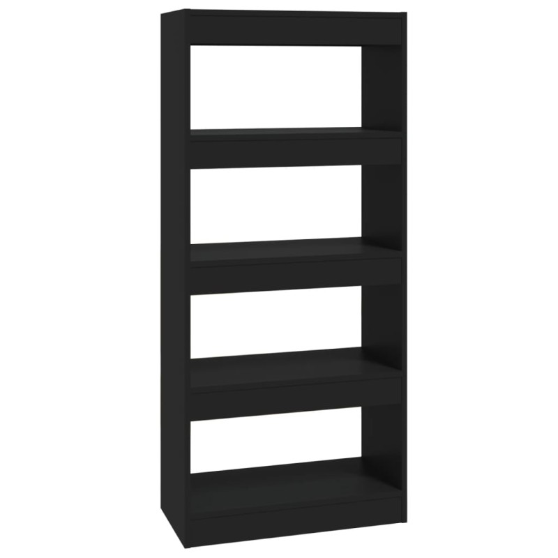 vidaXL Estantería/divisor madera contrachapada negro 60x30x135 cm vidaXL Estantería/divisor madera contrachapada negro 60x30x135 cm