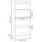 vidaXL Estantería/divisor madera contrachapada negro 60x30x135 cm vidaXL Estantería/divisor madera contrachapada negro 60x30x135 cm