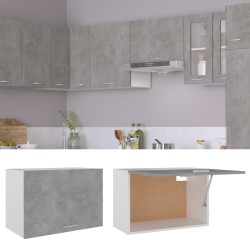 vidaXL Armario colgante contrachapada gris hormigón 60x31x40 cm