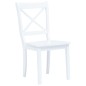 vidaXL Sillas de comedor 2 unidades madera maciza de caucho blanco vidaXL Sillas de comedor 2 unidades madera maciza de caucho blanco