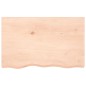vidaXL Estante de pared madera maciza roble sin tratar 80x50x(2-4) cm