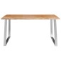 vidaXL Mesa de comedor madera de acacia y acero inoxidable 160x80x75cm vidaXL Mesa de comedor madera de acacia y acero inoxidable 160x80x75cm