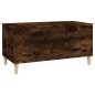 vidaXL Mesa de centro madera contrachapada roble ahumado 90x44,5x45 cm