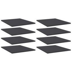 vidaXL Estantes para estantería 8 uds contrachapada gris 40x30x1,5 cm