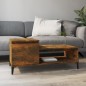 vidaXL Mesa de centro madera contrachapada roble ahumado 100x50x45 cm vidaXL Mesa de centro madera contrachapada roble ahumado 100x50x45 cm