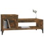 vidaXL Mesa de centro madera contrachapada roble ahumado 100x50x45 cm vidaXL Mesa de centro madera contrachapada roble ahumado 100x50x45 cm