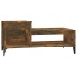 vidaXL Mesa de centro madera contrachapada roble ahumado 100x50x45 cm vidaXL Mesa de centro madera contrachapada roble ahumado 100x50x45 cm