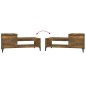 vidaXL Mesa de centro madera contrachapada roble ahumado 100x50x45 cm vidaXL Mesa de centro madera contrachapada roble ahumado 100x50x45 cm