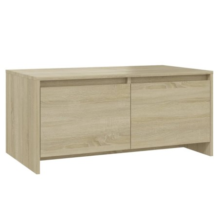 vidaXL Mesa de centro madera de ingeniería roble Sonoma 90x50x41,5 cm