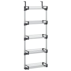 vidaXL Organizador de puerta con 5 estantes aluminio 52x20x135 cm