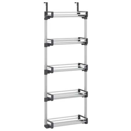 vidaXL Organizador de puerta con 5 estantes aluminio 52x20x135 cm
