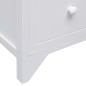 vidaXL Armario auxiliar 6 cajones madera paulownia blanco 60x30x75 cm