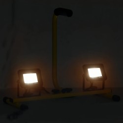 vidaXL Foco LED con asa 2x10 W blanco cálido