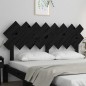 vidaXL Cabecero de cama madera maciza de pino negro 159,5x3x80,5 cm
