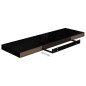 vidaXL Estantes flotantes pared 4 uds negro brillo MDF 80x23,5x3,8 cm