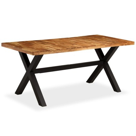 vidaXL Mesa de comedor de madera maciza de acacia y mango 180x90x76 cm